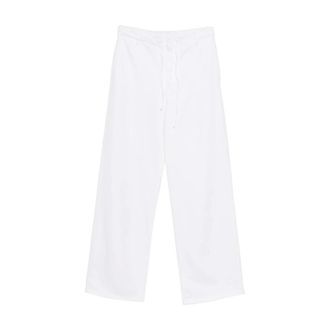 Semicouture Wide Trousers, female, White, Size: W29 Daria Cotton Trousers