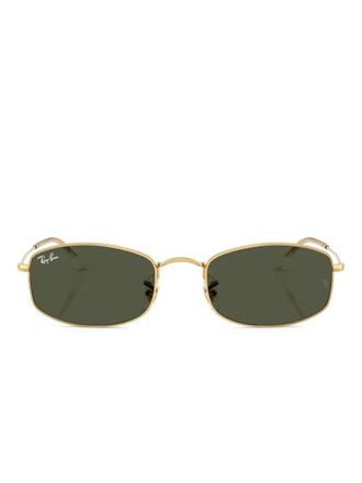 Ray-Ban rectangle-frame sunglasses - unisex - Metal/Acetate - 52 - Gold