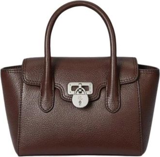 Ralph Lauren Tanner Small Handtas - Dames - Tassen - Bruin - Maat: ONE Size Katoen