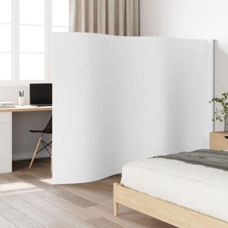 Berkfield Home Room Divider&not;White 165x400 cm&not;Bamboo in White | Size: 165x400 cm