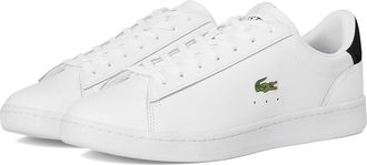 Lacoste Carnaby Set Leather Sneakers Mens Shoes White/Black : 11.5 D - Medium