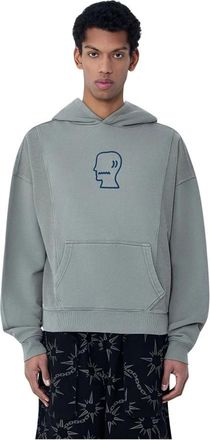 Brain Dead Graphic Motif Hooded Sweatshirt - Heren - Hoodies - Groen - L - Katoen - Hoodies & sweatvesten