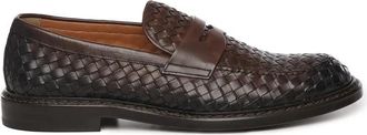 Doucal's Italiaanse Leren Plat Schoenen - Heren - Loafers - Bruin - 40 EU - Leer - Schoenen