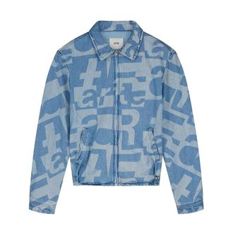 Arte Giacca Denim Allover - - Jackets - Uomo - Blu - XL