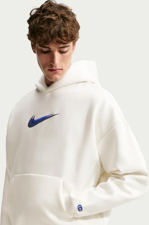Nike Mens Caitlin Clark Therma-FIT Brushed Pullover Basketball Hoodie in White | JA1568-133