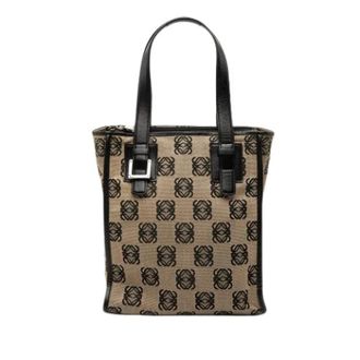 Loewe Pre-owned Canvas Tote Bag - Dames - Vintage Shopper - Beige - ONE Size - Leer - Vintage