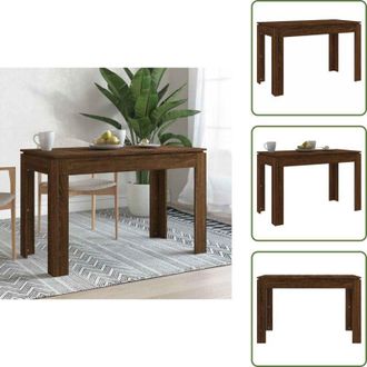 vidaXL The Living Store Tavolo da Pranzo Rovere Marrone 120x60x76 cm Legno Multistrato - Tavolo da pranzo in legno multistrato