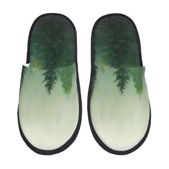 Generic Fog Woods Unisex House Shoes Fluffy House Slippers Non-Slip Shoes For Indoor Outdoor Winter M