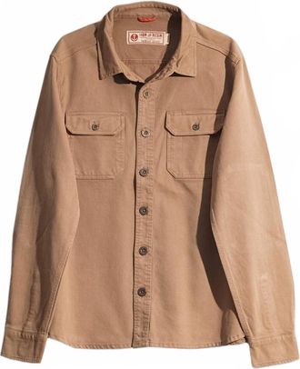 Iron And Resin Mens Journeyman Flex Shirt In Khaki