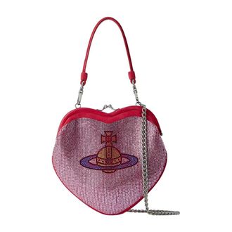 Vivienne Westwood Belle Hart Frame Portemonnee - Dames - Mini tas - Rood - ONE Size - Leer - Tassen