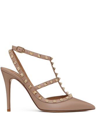 Valentino Garavani Rockstud Leather Pumps-Donna