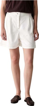 Paul Smith Short Shorts - Dames - Bermuda - Wit - W28 - Leer - Korte Broeken