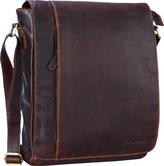 STILORD Paul Leather Shoulder Bag Men Vintage Messenger Bag for 13,3 inches MacBook Tablet Vertical Crossbody Bag for A4 Documents in Genuine Leather, Colour:
