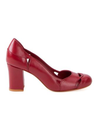 Sarah Chofakian chunky heel pumps - Rood