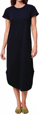 Stateside Cloud Jersey Short Sleeve Midi Dress In Black