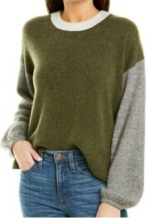 Madewell Payton Colorblock Wool Blend Sweater In Multicolor