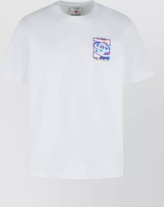 Casablanca graphic print cotton crew neck t-shirt