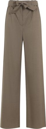 Max Mara Brown Relaxed Pleated Pants