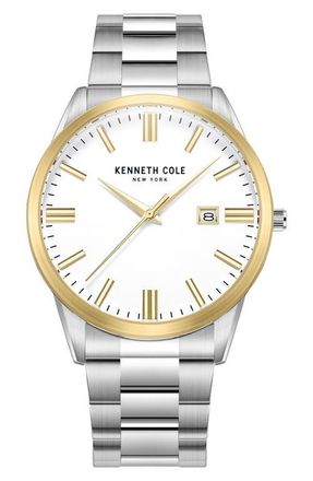 Kenneth Cole Classic Bracelet Watch, 42mm in Silver at Nordstrom