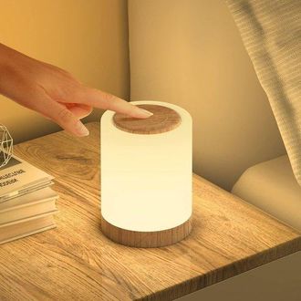 No Brand L&aacute;mpara De Escritorio Led Con Luz Nocturna, Regulable Mediante Tacto, Con 10 Colores, Funciona Con Pilas, Temporizador Y Cambio De Color, Ideal Para N