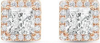 Diana M. Jewels 14KT ROSE GOLD LAB GROWN FASHION EARRINGS WEIGHING 4.00 CTS TW