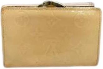 Louis Vuitton Pre-owned Leather Wallet - Dames - Vintage Accessoires - Beige - ONE Size - Leer - Vintage