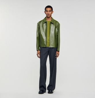 Sandro Zip-up leather jacket