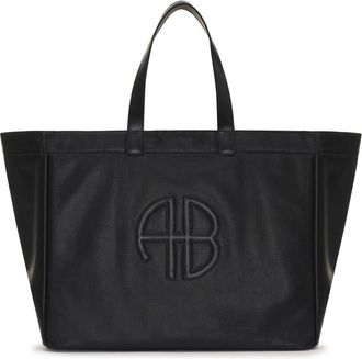 Anine Bing Large Rio Tote Black Recycled Leather