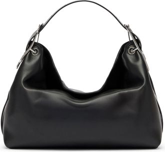 Diesel D-Line-Leather shoulder bag - Shoulder Bags - Woman - Black