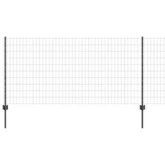 Berkfield Home Euro Fence with 22 U Posts Grey 1x25 m Steel