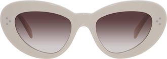 Celine 3 DOTS Brown Gradient Cat Eye Ladies Sunglasses CL40320U 25F 52