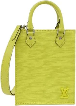Louis Vuitton Pre-owned Petit Sac Plat Epi Handbag - Dames - Vintage Mini Tas - Geel - ONE Size - Leer - Vintage