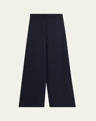 Giorgio Armani Flanella Cashmere Wide-Leg Pants