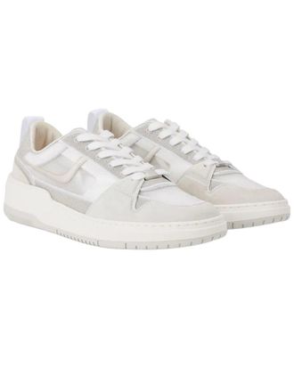 Ferragamo Mesh Suede Lace-Up Sneaker