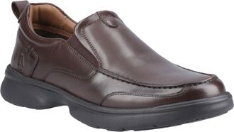 Hush Puppies Harold Leer Heren Bruine Slim Fit Instappers