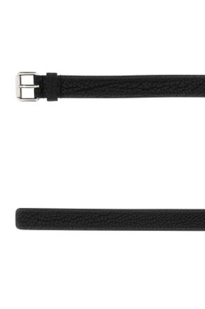 Prada Mens Black Leather Belt F0002 Cinture