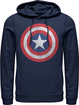 MARVEL Mens Marvel Captain America Classic Shield Pull Over Hoodie in Navy Blue at Nordstrom, Size Xxx-Large