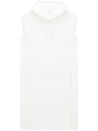 Courr&egrave;ges Tunica smanicata con cappuccio - Bianco