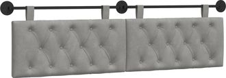 vidaXL Cabecero Colgante Gris Claro Terciopelo Vidaxl