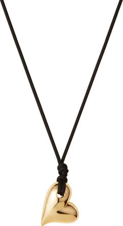 JENNY BIRD Art Heart on a String Necklace in High Polish Gold at Nordstrom