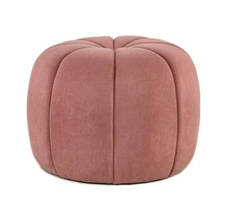 Nordlys Striped Living Room Pouf in Pink