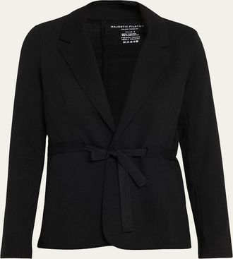 Majestic Filatures Wrap-Front French Terry Blazer