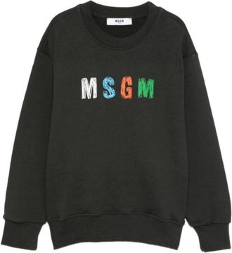 Msgm Jumpers - male - MSGM - Kids Sweatshirts - Black - 10 Y - Kids