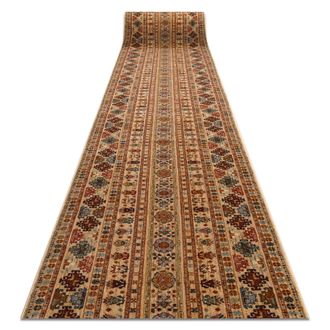 RugsX RugsX Keshan Wool Runner in Beige | Size: 90 cm x 250 cm
