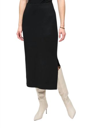 Joseph Ribkoff Sweater Knit Midi Skirt In Black