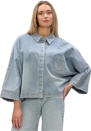 Janice Overhemden, Dames, Blauw, XS, Denim, Carl Blouse