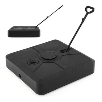 Costway Costway Umbrella Base w/Wheels 150 kg Water & Sand Weighted Umbrella Stand in Black