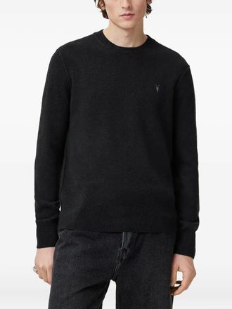 AllSaints Trui met geborduurd logo - Zwart