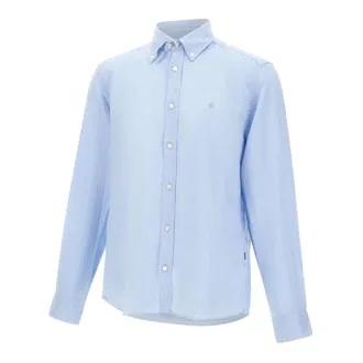 HUGO BOSS Heren, Overhemden, Blauw, Maat: XL Linnen