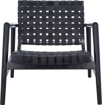 Safavieh Bellona Leather Woven Accent Chair